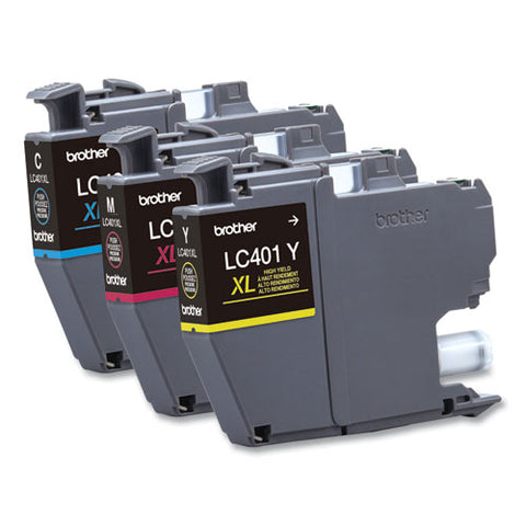 Lc401xl3pks High-yield Ink, 500 Page-yield, Cyan/magenta/yellow, 3/pack