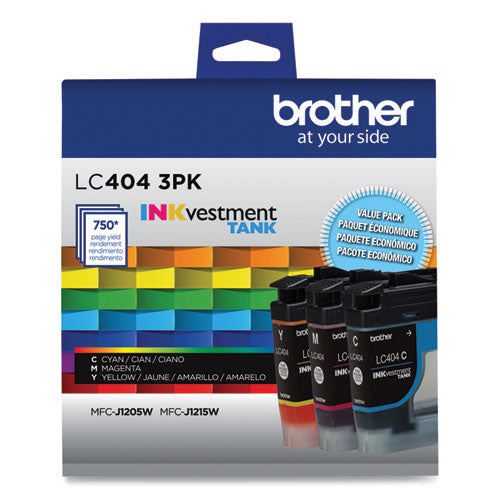 Lc4043pk Inkvestment Ink, 750 Page-yield, Cyan/magenta/yellow, 3/pack