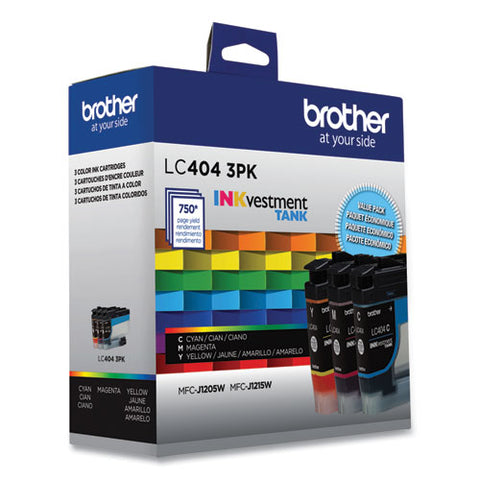 Lc4043pk Inkvestment Ink, 750 Page-yield, Cyan/magenta/yellow, 3/pack
