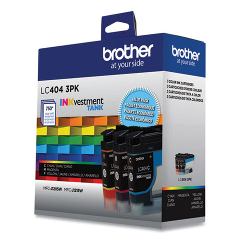 Lc4043pk Inkvestment Ink, 750 Page-yield, Cyan/magenta/yellow, 3/pack