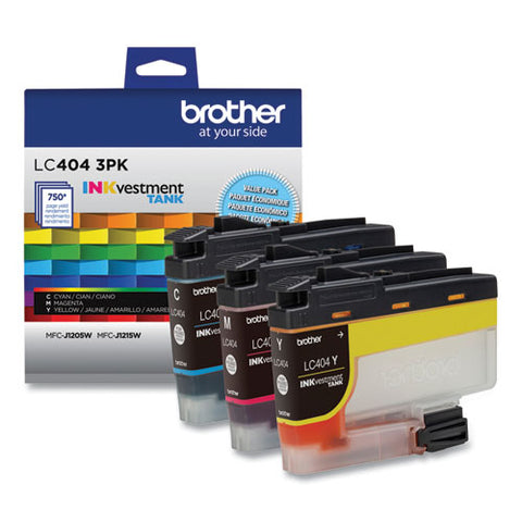 Lc4043pk Inkvestment Ink, 750 Page-yield, Cyan/magenta/yellow, 3/pack