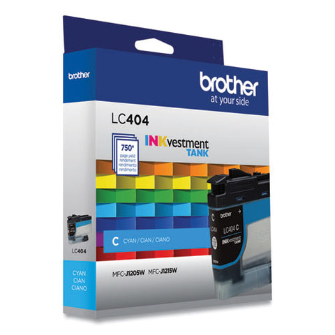 Lc404cs Inkvestment Ink, 750 Page-yield, Cyan