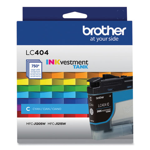 Lc404cs Inkvestment Ink, 750 Page-yield, Cyan