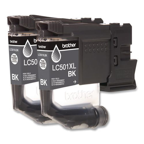 Lc501xl2pks High-yield Ink, 500 Page-yield, Black, 2/pack