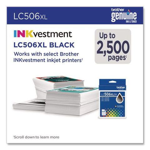 Lc506 Inkvestment, High-yield Ink, 2,500, Page-yield, Black