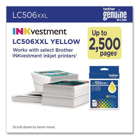 Lc506 Inkvestment, Super High-yield Ink, 2,500 Page-yield, Yellow