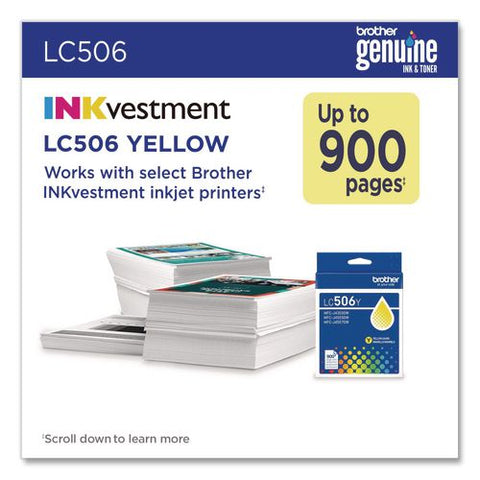 Lc506 Inkvestment, 900 Page-yield, Yellow