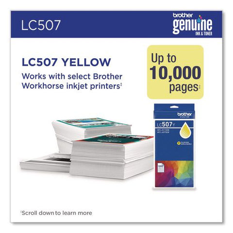 Lc507 Ultra High-yield Ink, 1,500 Page-yield, Yellow
