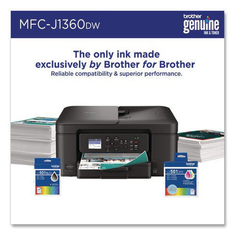 Mfcj1360dw Work Smart 1360 Wireless Color Inkjet Aio Printer, Copy/print/scan