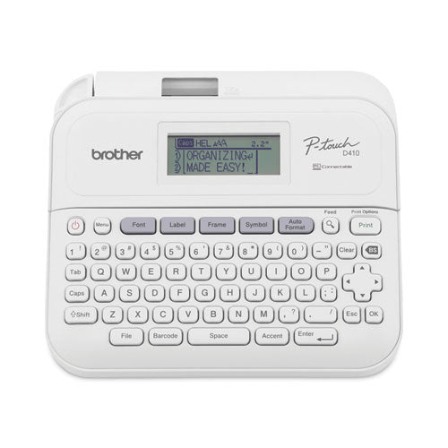 P-touch Pt-d410 Advanced Connected Label Maker, 20 Mm/s, 8.9 X 3.9 X 12.3