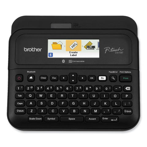D-610btvp Connected Label Maker With Color Display, 30 Mm/s Print Speed, 14.2 X 6 X 13.3