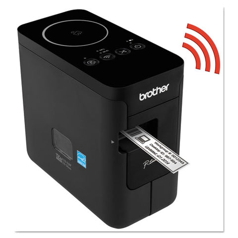Pt-p750w Compact Label Maker With Wireless Enabled Printing, 30 Mm/s Print Speed, 6 X 3.12 X 5.62