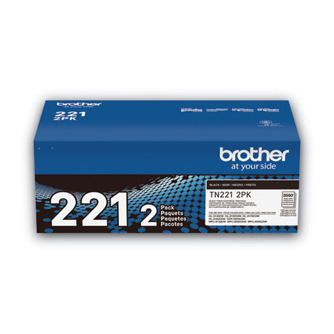 Tn2212pk Toner, 2,500 Page-yield, Black, 2/pack