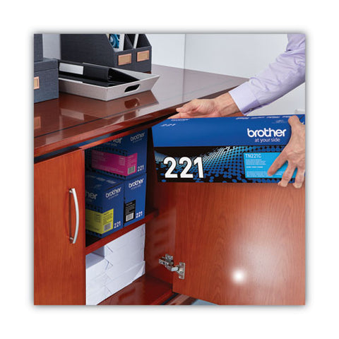 Tn221c Toner, 1,400 Page-yield, Cyan
