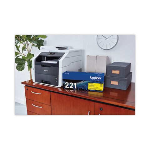 Tn221y Toner, 1,400 Page-yield, Yellow