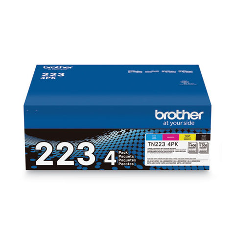 Tn2234pk Toner, 1,400/1,300 Page-yield, Black/cyan/magenta/yellow