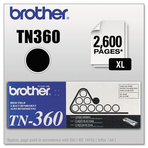 Tn360 High-yield Toner, 2,600 Page-yield, Black