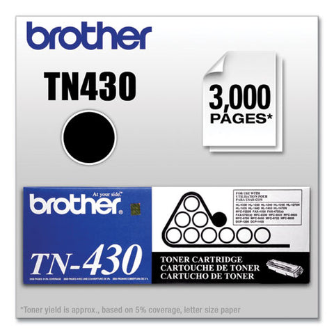 Tn430 Toner, 3,000 Page-yield, Black