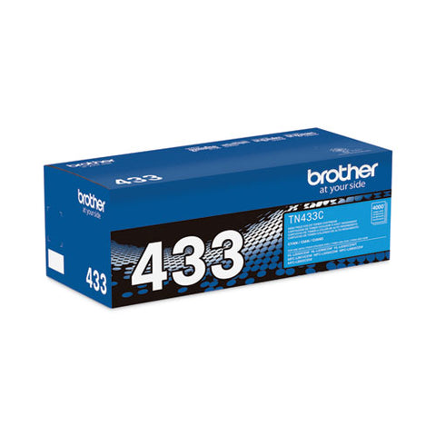 Tn433c High-yield Toner, 4,000 Page-yield, Cyan
