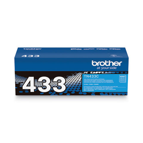 Tn433c High-yield Toner, 4,000 Page-yield, Cyan