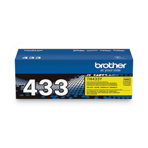 Tn433y High-yield Toner, 4,000 Page-yield, Yellow