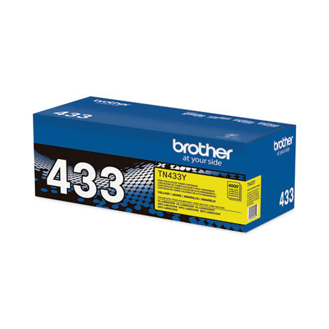 Tn433y High-yield Toner, 4,000 Page-yield, Yellow
