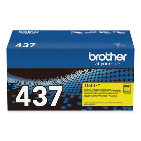 Tn437y Ultra High-yield Toner, 8,000 Page-yield, Yellow