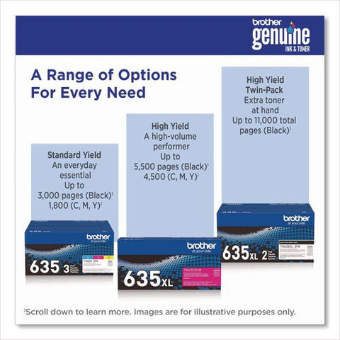 Tn635 Toner, 1,800 Page-yield, Cyan