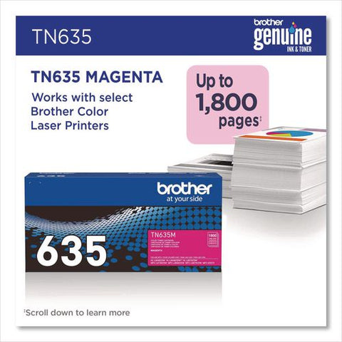 Tn635 Toner, 1,800 Page-yield, Magenta