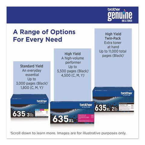 Tn635xl High-yield Toner, 4,500 Page-yield, Magenta