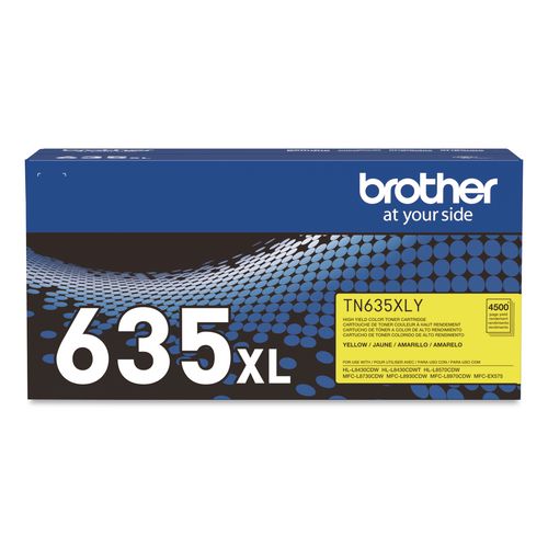 Tn635xl High-yield Toner, 4,500 Page-yield, Yellow