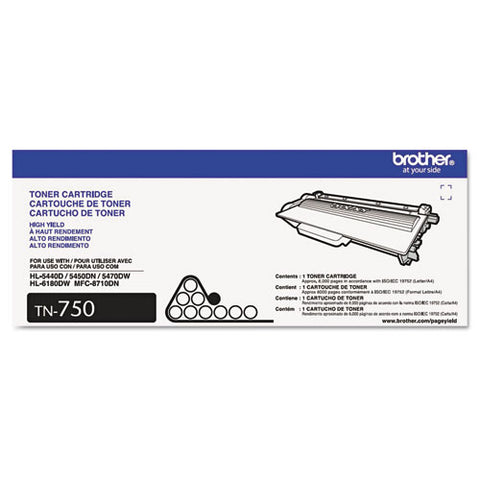 Tn750 High-yield Toner, 8,000 Page-yield, Black