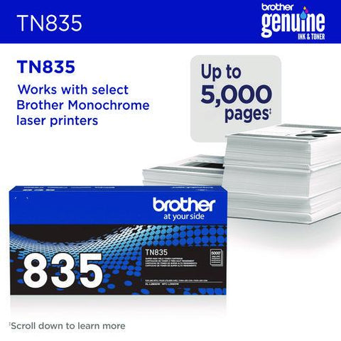Tn835 Super High-yield Toner, 5,000 Page-yield, Black