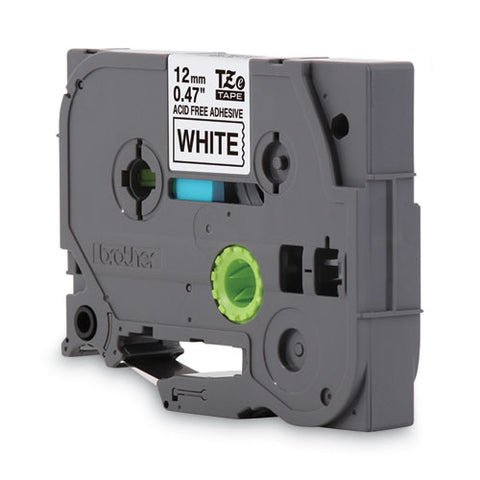 Tz Photo-safe Tape Cartridge For P-touch Labelers, 0.47" X 26.2 Ft, Black On White
