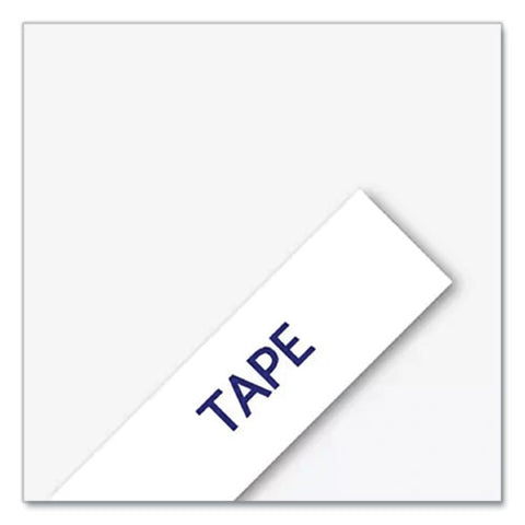 Tz Industrial Series Fabric Iron-on Tape, 0.47" X 9.8 Ft, Navy On White