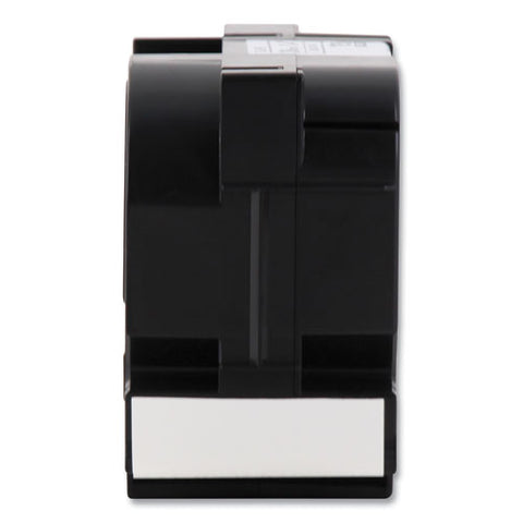 Tze Standard Adhesive Laminated Labeling Tape, 1.4" X 26.2 Ft, Black On Matte White