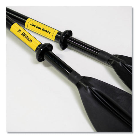 Tz Extra-strength Adhesive Laminated Labeling Tape, 1.4" X 26.2 Ft, Black On Yellow