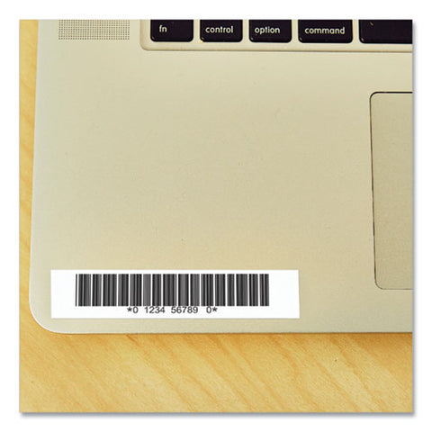 Tz Security Tape Cartridge For P-touch Labelers, 0.7" X 26.2 Ft, Black On White