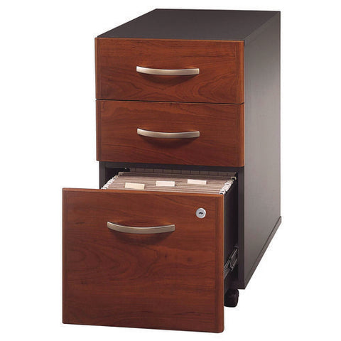 Series C Mobile Pedestal File, Left/right, 3-drawers: Box/box/file, Legal/letter/a4/a5, Cherry/gray, 15.75" X 20.25" X 27.88"