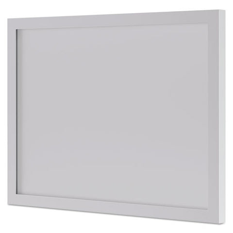 Bl Series Frosted Glass Modesty Panel, 39.5w X 0.13d X 27.25h, Silver/frosted