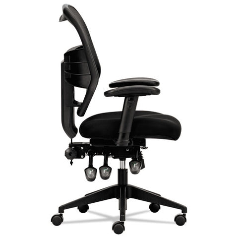 Vl532 Mesh High-back Task Chair, Supports Up To 250 Lb, 17" To 20.5" Seat Height, Black