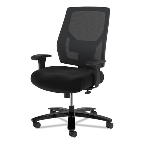 Crio Big And Tall Mid-back Task Chair, Supports Up To 450 Lb, 18" To 22" Seat Height, Black