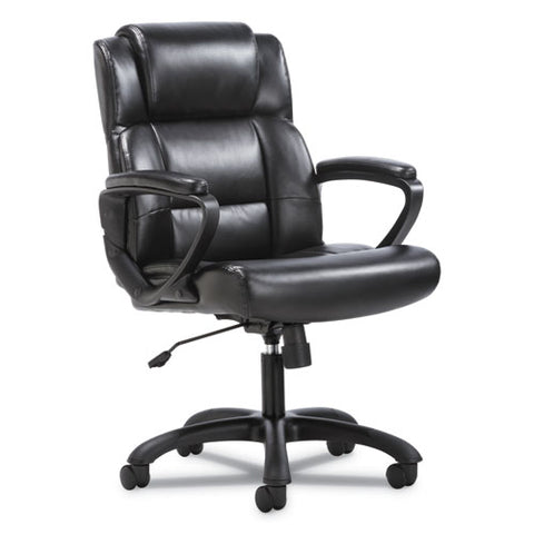 Mid-back Executive Chair, Supports Up To 225 Lb, 19" To 23" Seat Height, Black