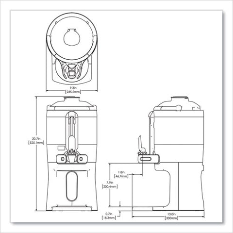 Thermofresh Server With Mechanical Sight Gauge, 128 Oz, Silver/black