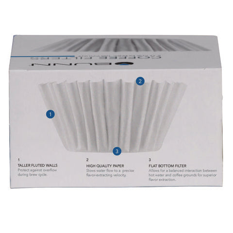 Coffee Filters, 8 To 12 Cup Size, Flat Bottom, 100/pack, 12 Packs/carton