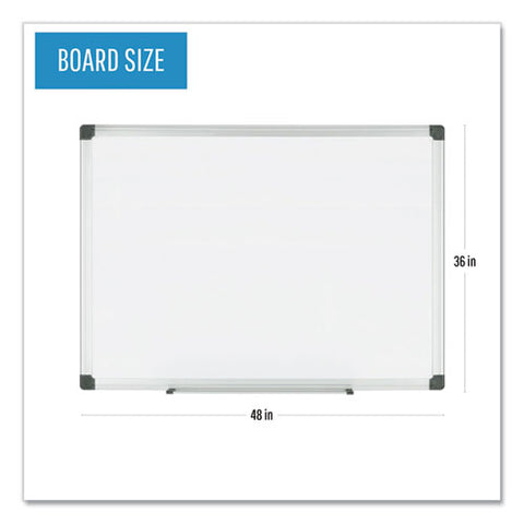 Porcelain Value Dry Erase Board, 36" X 48", White Surface, Satin Aluminum Frame