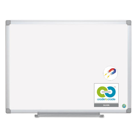 Earth Silver Easy Clean Magnetic Dry Erase Boards, 48" X 36", White Surface, Satin Aluminum Frame