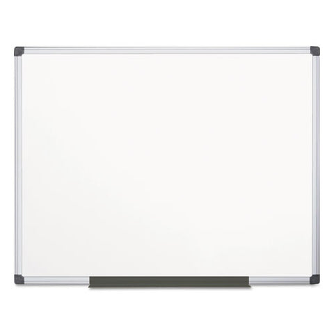 Porcelain Value Dry Erase Board, 48" X 72", White Surface, Satin Aluminum Frame