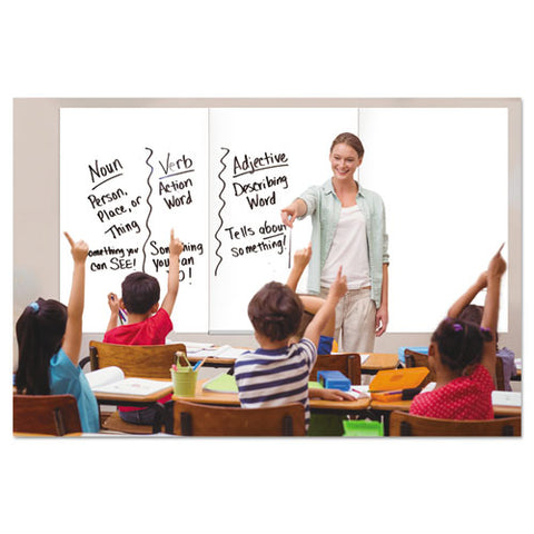 Magnetic Dry Erase Tile Board, 38.5" X 58", White Surface