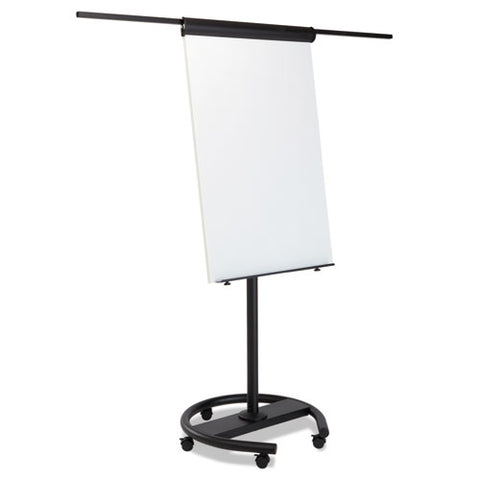 360 Multi-use Mobile Magnetic Dry Erase Easel, 27" X 41", White Surface, Black Steel Frame